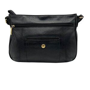 Stone & CO Black Pebbled Leather Crossbody Bag